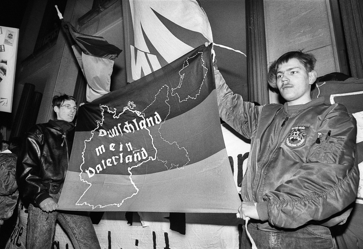 Montags-Demo der NPD in Leipzig, 1989